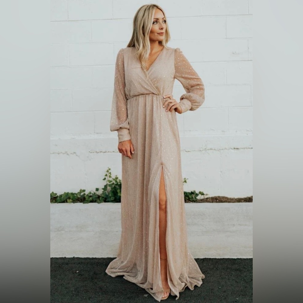Baltic Born Sparkling Beige Maxi Dress